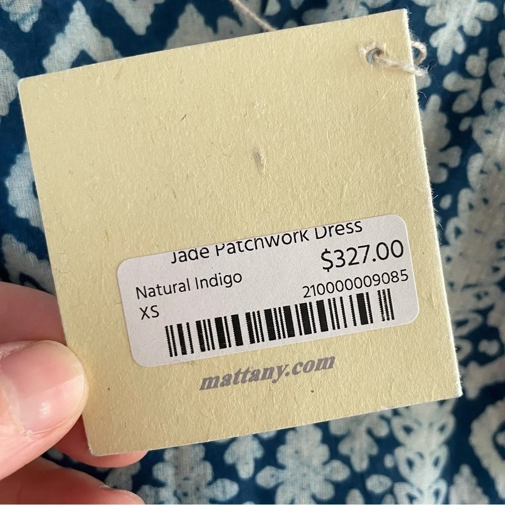 Nwt Matta Jade Patchwork Dress In Natural Indigo Size Xs — image 2 of 8
